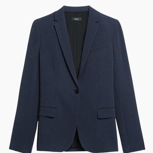 Theory Midnight Blue Navy Tailored Jacket Sz 10 $495 EUC